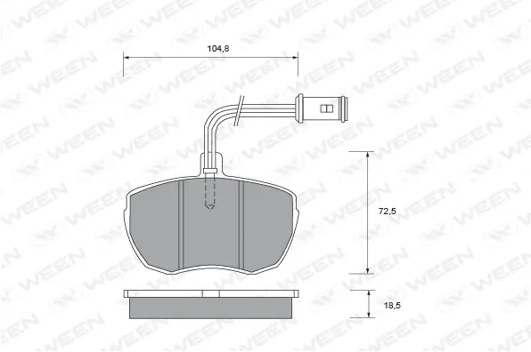Brake Pad Set, disc brake (151-1422)