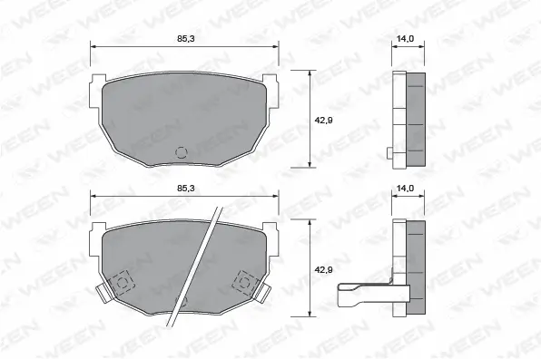 Brake Pad Set, disc brake (151-2406)