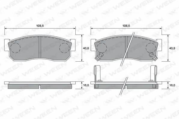 Brake Pad Set, disc brake (151-1405)