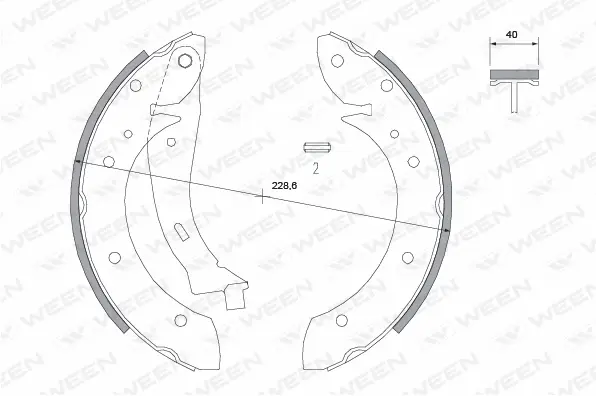 Brake Shoe Set (152-2037)
