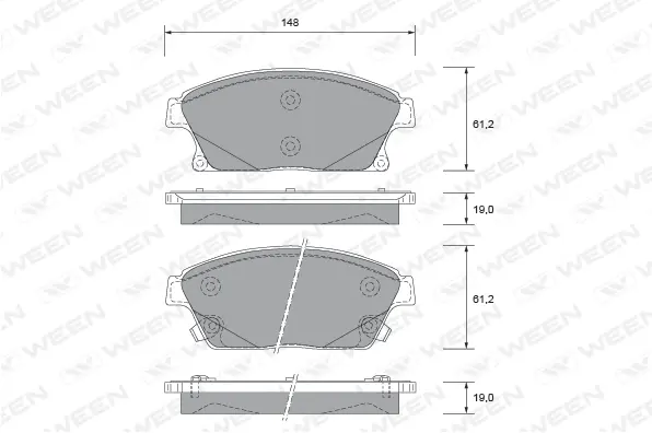 Brake Pad Set, disc brake (151-2730)