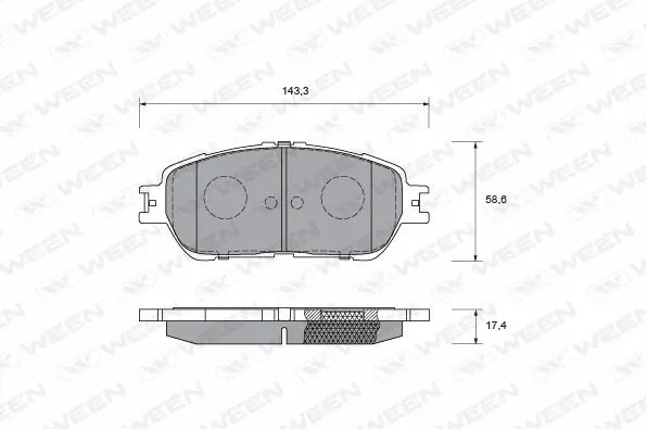 Brake Pad Set, disc brake (151-0017)