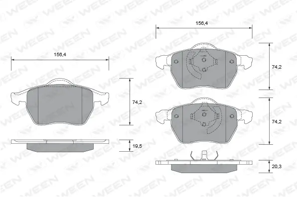 Brake Pad Set, disc brake (151-2649)