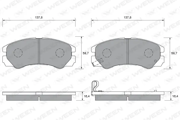 Brake Pad Set, disc brake (151-1703)