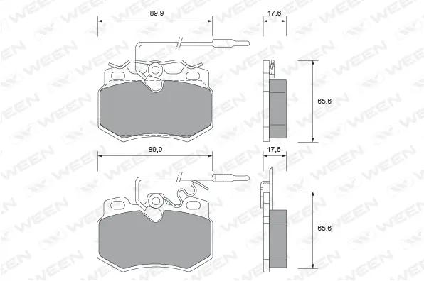 Brake Pad Set, disc brake (151-1448)