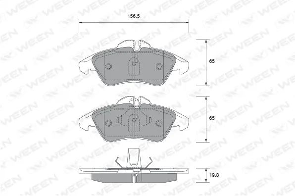 Brake Pad Set, disc brake (151-1723)