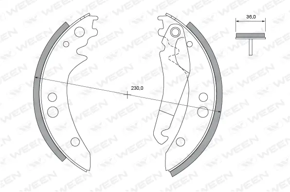 Brake Shoe Set (152-2113)