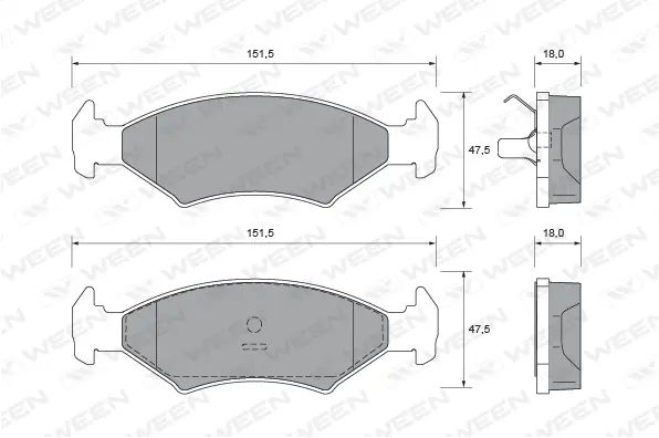 Brake Pad Set, disc brake (151-2065)