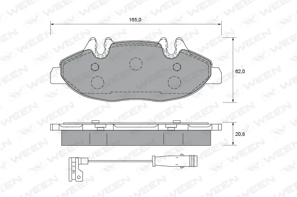 Brake Pad Set, disc brake (151-1976)