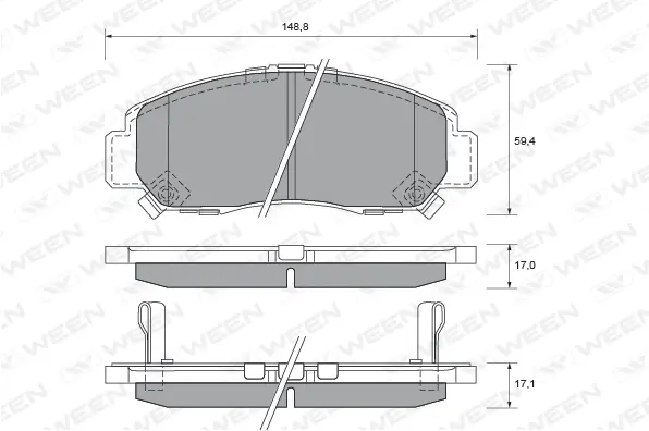 Brake Pad Set, disc brake (151-2244)