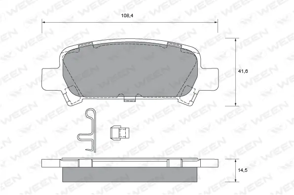 Brake Pad Set, disc brake (151-1376)