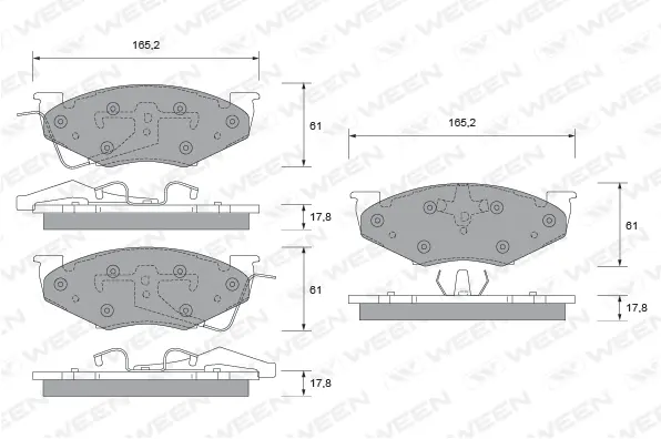 Brake Pad Set, disc brake (151-2409)
