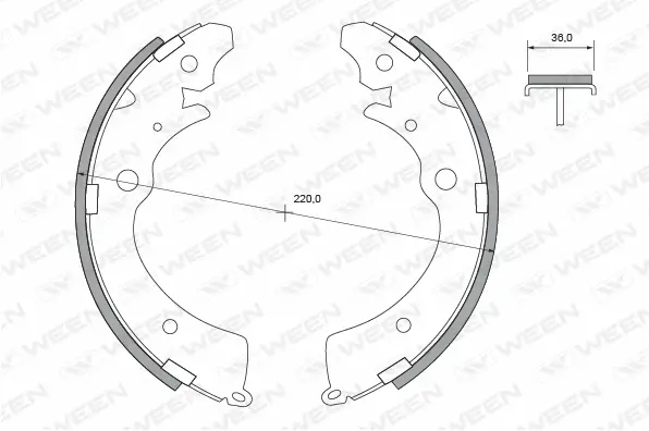 Brake Shoe Set (152-2057)