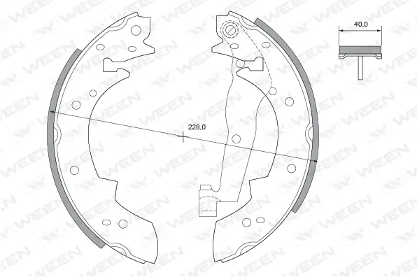 Brake Shoe Set (152-2226)