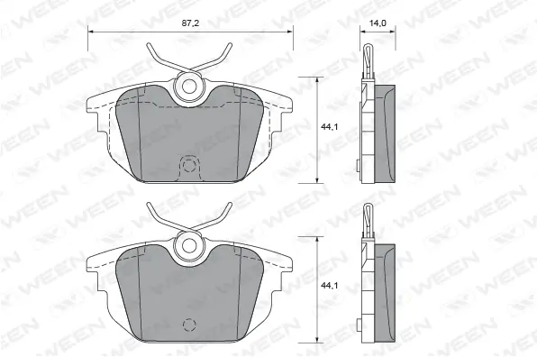Brake Pad Set, disc brake (151-1793)
