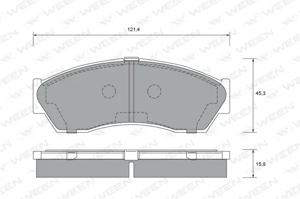 Brake Pad Set, disc brake (151-2703)