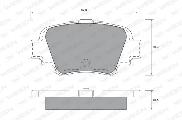 Brake Pad Set, disc brake (151-1605)