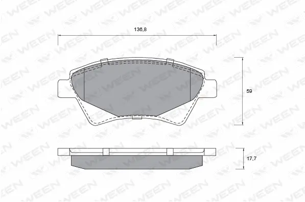Brake Pad Set, disc brake (151-1149)