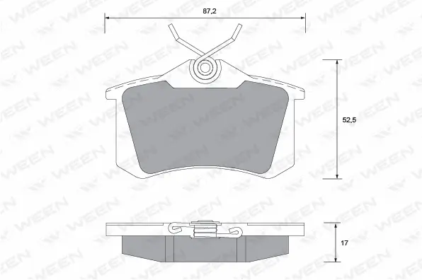 Brake Pad Set, disc brake (151-1136)