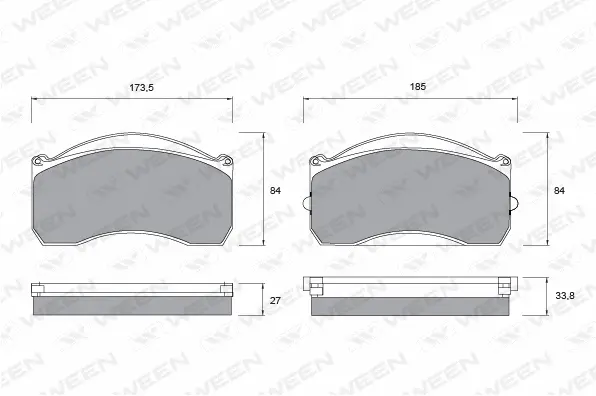 Brake Pad Set, disc brake (151-1061)
