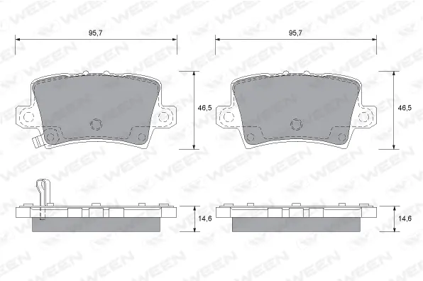 Brake Pad Set, disc brake (151-2139)