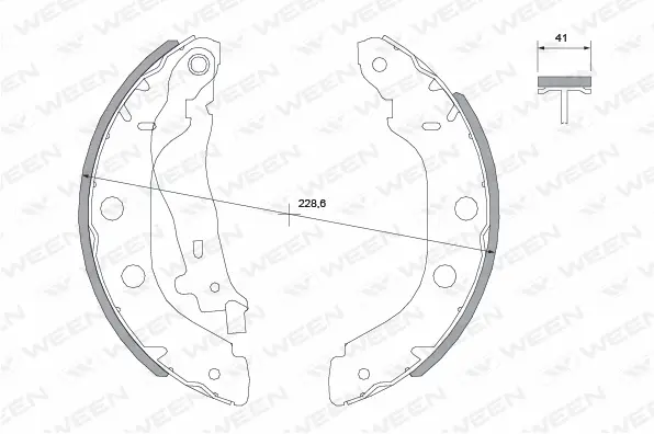 Brake Shoe Set (152-2050)
