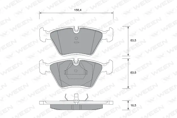 Brake Pad Set, disc brake (151-1809)