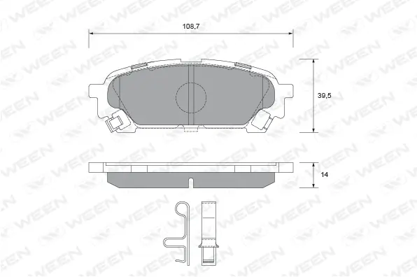 Brake Pad Set, disc brake (151-2357)