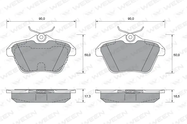 Brake Pad Set, disc brake (151-1783)
