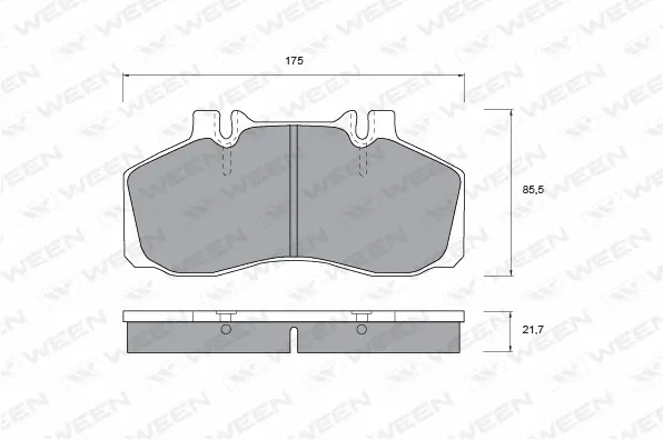 Brake Pad Set, disc brake (151-1029)