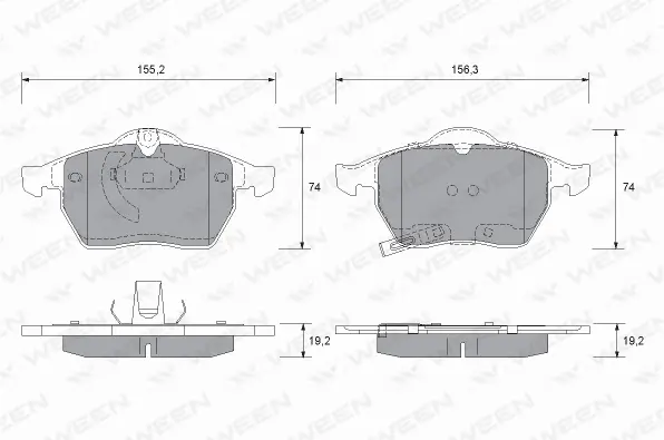 Brake Pad Set, disc brake (151-1310)