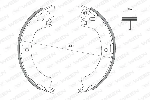 Brake Shoe Set (152-2280)