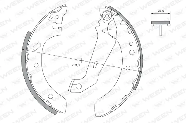 Brake Shoe Set (152-2403)