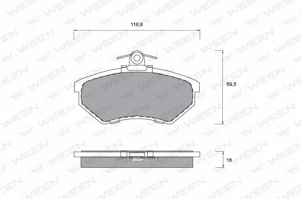 Brake Pad Set, disc brake (151-1146)
