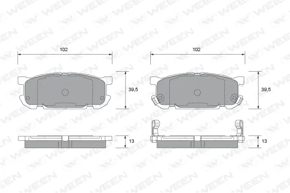Brake Pad Set, disc brake (151-2273)