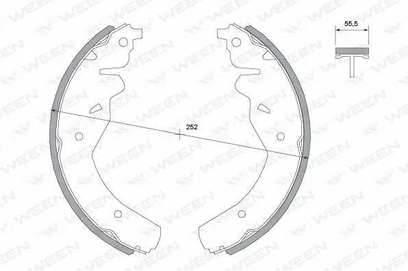 Brake Shoe Set (152-2025)