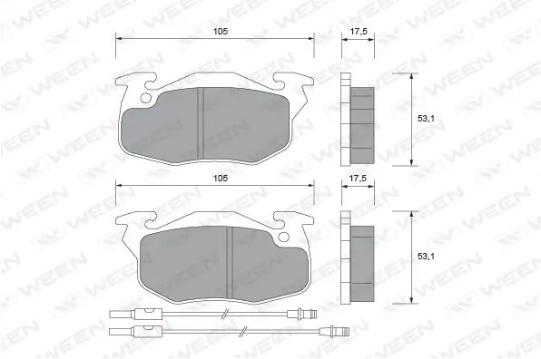 Brake Pad Set, disc brake (151-1585)