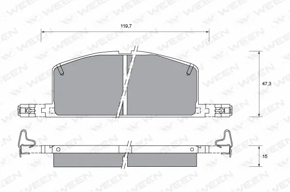 Brake Pad Set, disc brake (151-1352)