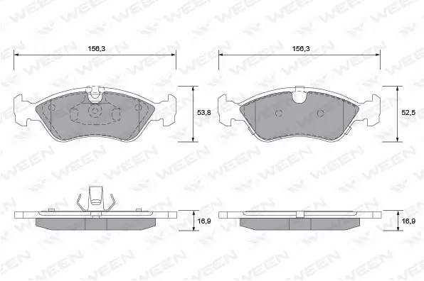 Brake Pad Set, disc brake (151-1307)
