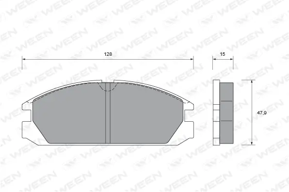 Brake Pad Set, disc brake (151-1433)