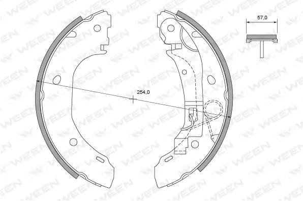 Brake Shoe Set (152-2129)