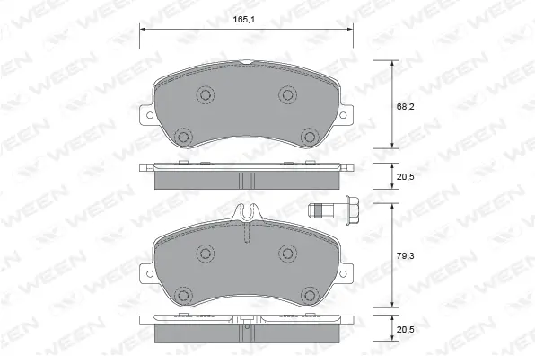 Brake Pad Set, disc brake (151-2705)
