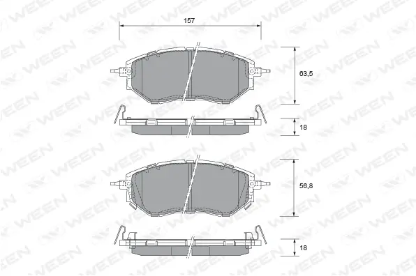Brake Pad Set, disc brake (151-2335)