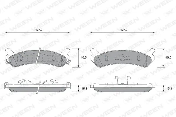 Brake Pad Set, disc brake (151-1494)