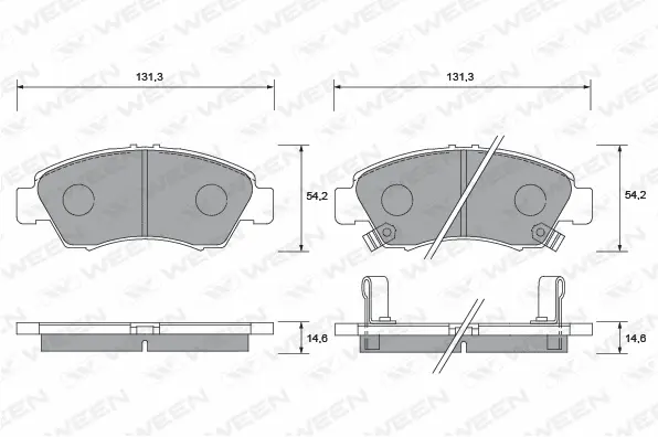Brake Pad Set, disc brake (151-1366)