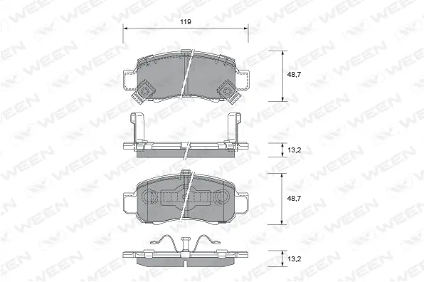 Brake Pad Set, disc brake (151-2338)