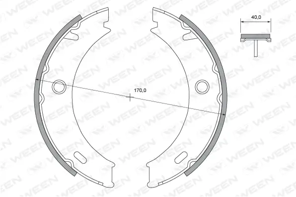 Brake Shoe Set (152-2124)