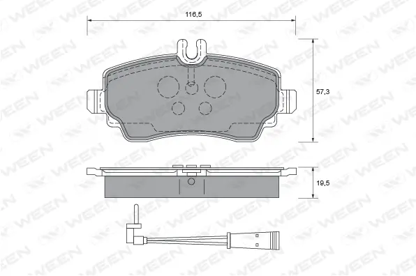 Brake Pad Set, disc brake (151-1894)