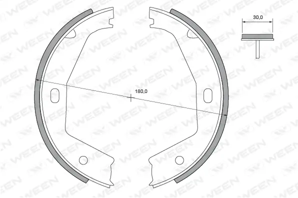 Brake Shoe Set, parking brake (152-2151)