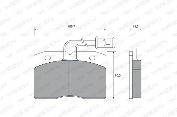 Brake Pad Set, disc brake (151-1675)
